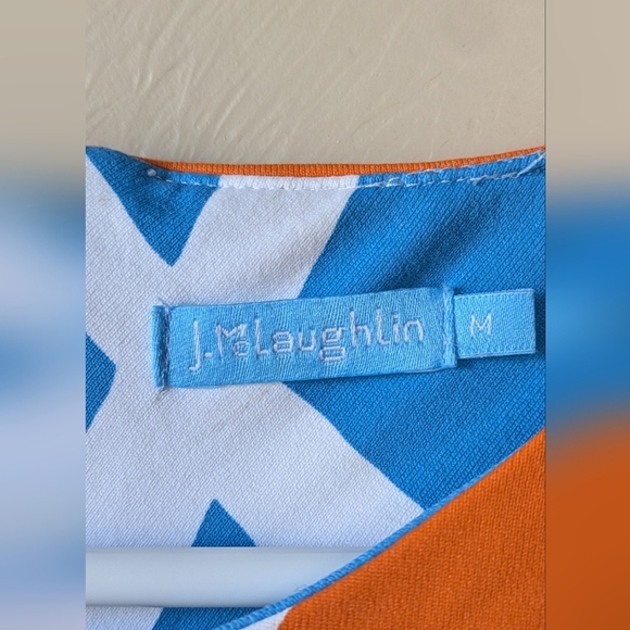 J. McLAUGHLIN Chic Shift Dress, Colorful, Graphic, Stretch, Summer, Bold, M - Picture 2 of 7